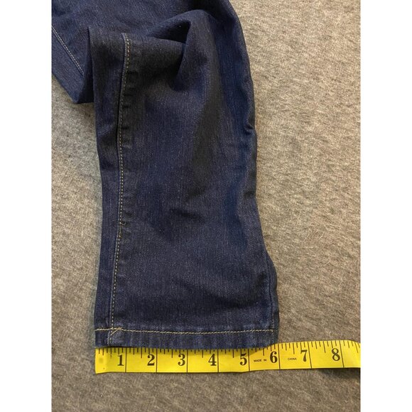 California Vintage Jeans Womens 18 Blue Dark Wash Straight High Rise Stretch - Picture 7 of 8